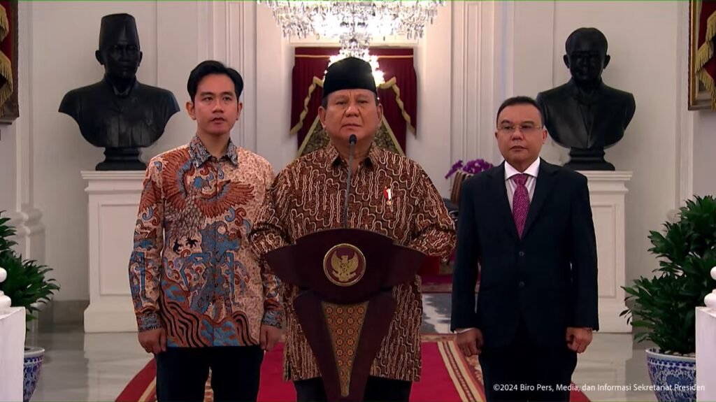Presiden Prabowo Umumkan Kabinet Merah Putih 2024-2029