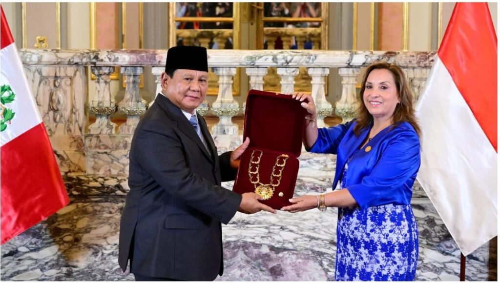 Presiden Prabowo Subianto Terima Penghargaan Tertinggi di Peru